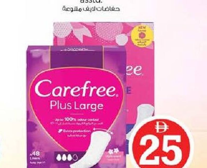 Carefree Plus Large Fresh Scent / Light Scent 2x48's
