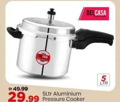 Delcasa 5Ltr Aluminium Pressure Cooker Induction