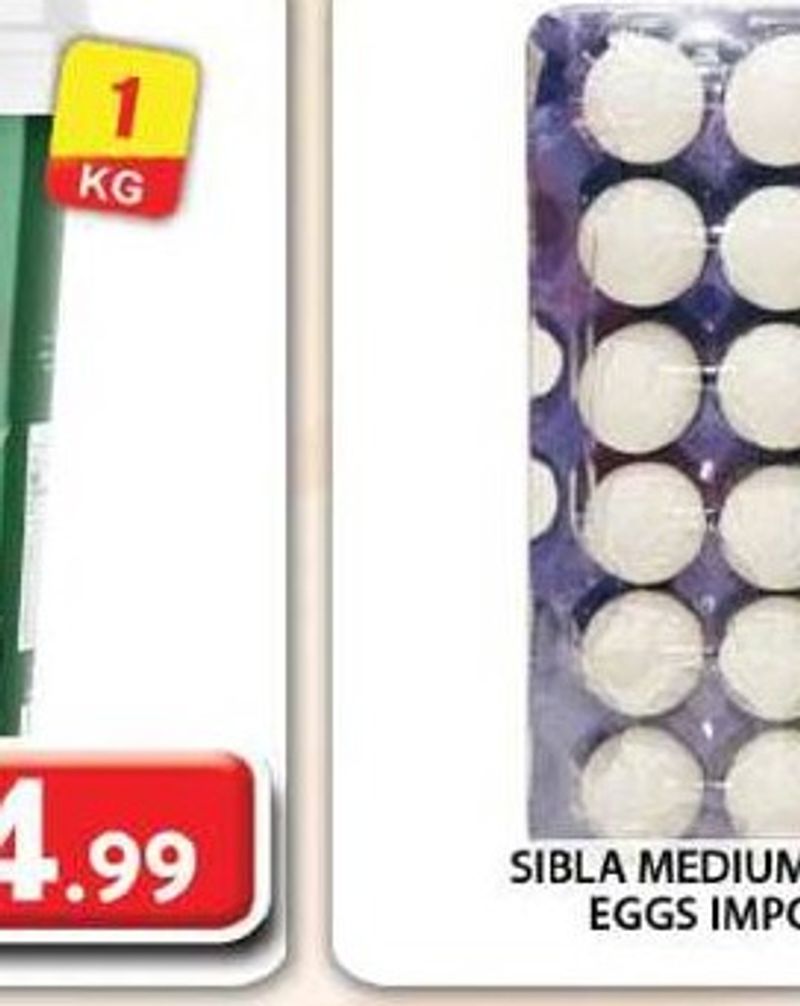 Sibla Medium White Eggs Import 30s