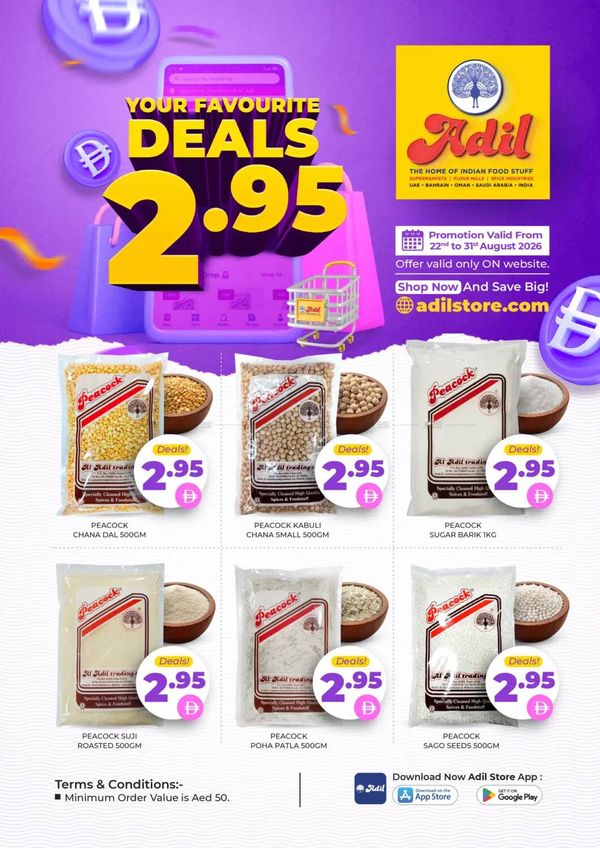 Your Favorite Deals AED 2.95 from Al Adil until 31st August