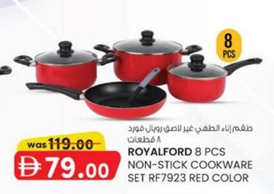 ROYALFORD 8 Pcs Non-Stick Cookware Set RF7923 Red Color