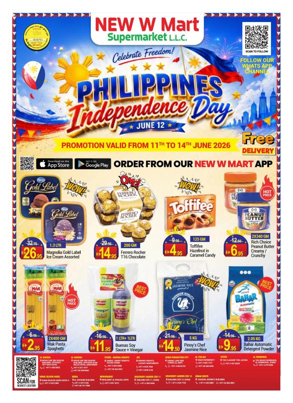 Philippines Independence Day from New W Mart until 14th June