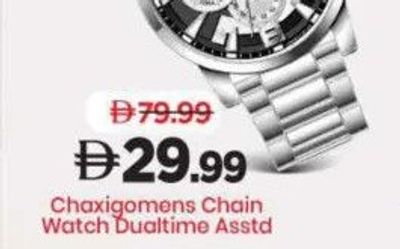 Chaxigomens Chain Watch Dualtime Asstd