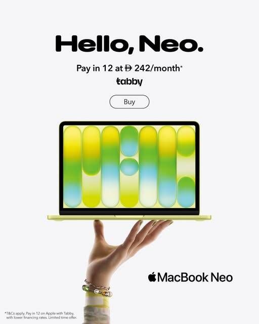 Sale On MacBook Neo from Sharaf DG until 12th June