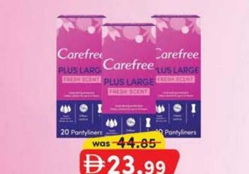 CAREFREE PANTY LINER 20'S X 3 PACK