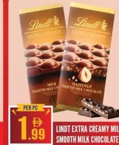 Lindt Extra Creamy Milk Smooth Milk Chocolate 80g