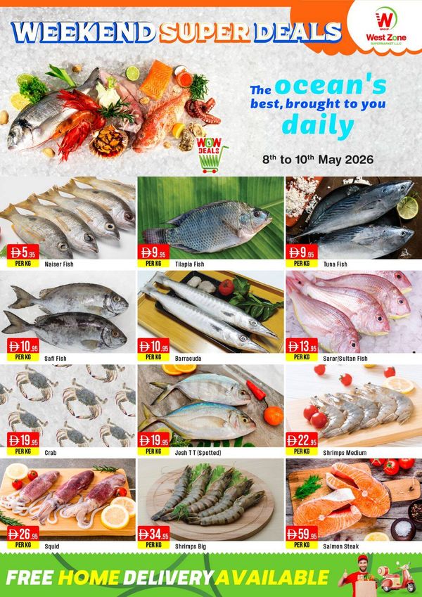 Weekend Super Deals from West Zone until 10th May