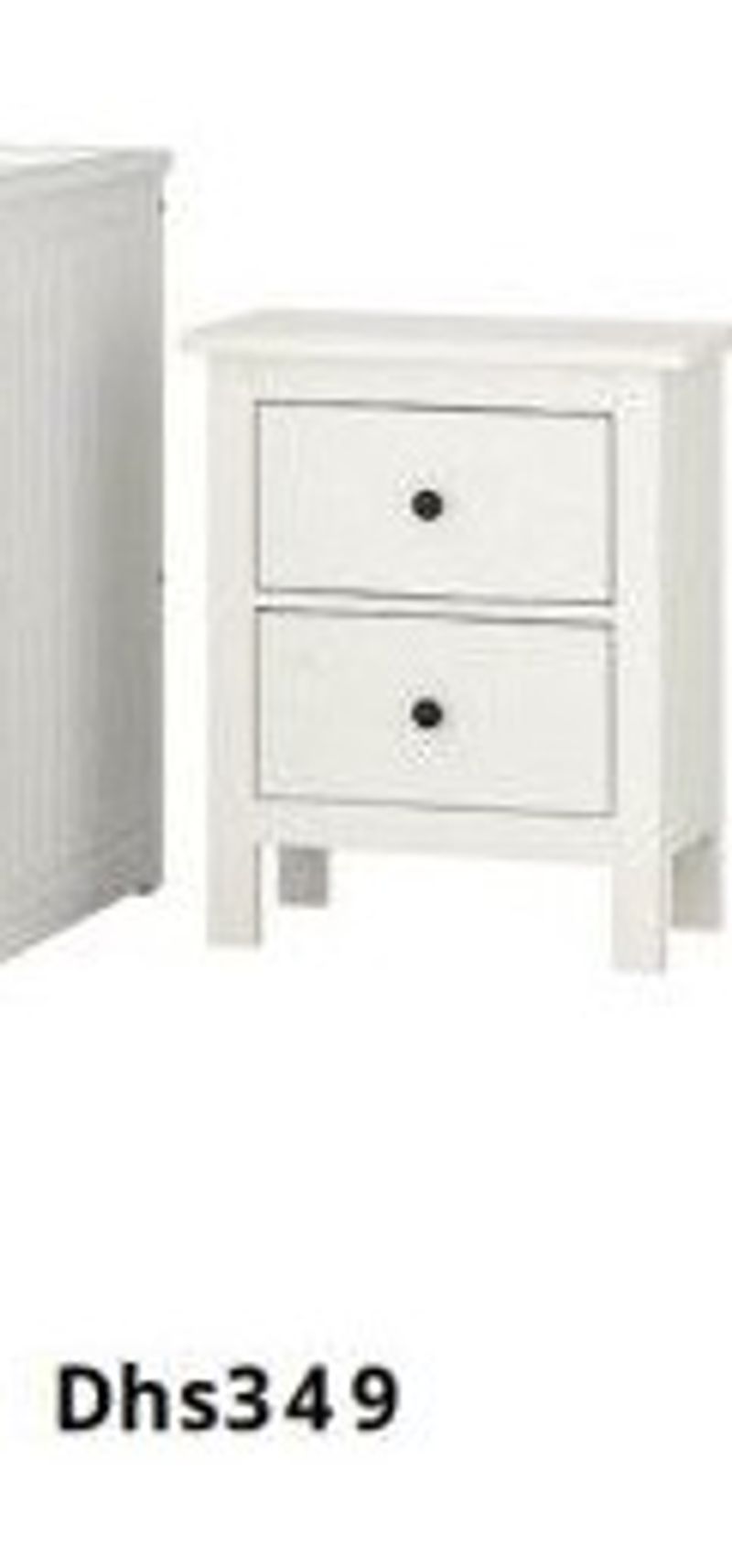 HEMNES nightstand with 2 drawers, white