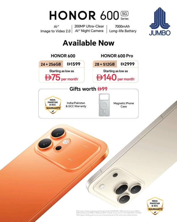 Sale On HONOR 600 from Jumbo until 10th May