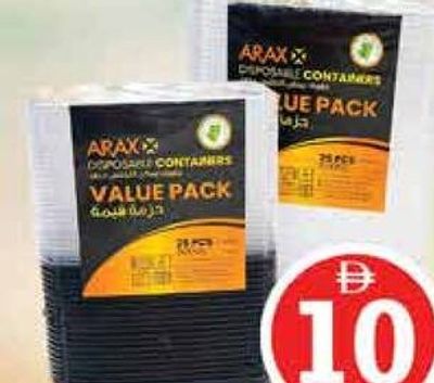 Araxx Microwave Container With Lid RT BLK 500ml 25's