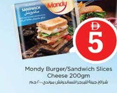 Mondy Burger/Sandwich Slices Cheese 200gm