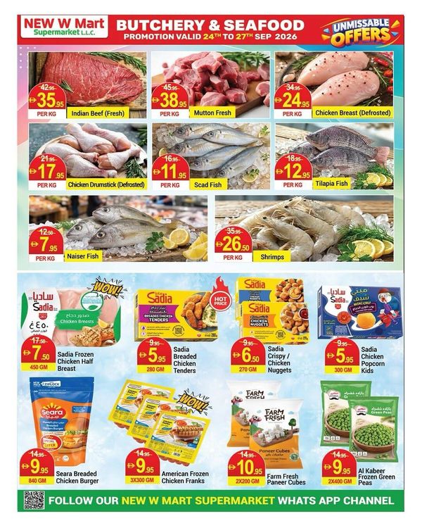 Butchery & Seafood Deals from New W Mart until 27th September