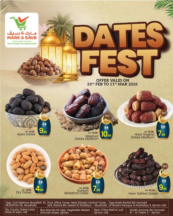 Dates Fest from Mark & Save until 11th March
