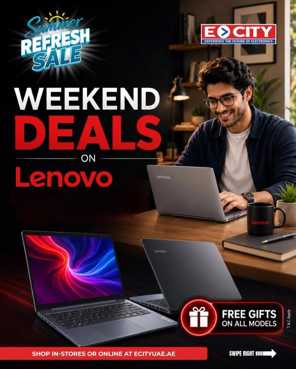 Weekend Deals On Lenovo from ECity until 8th June