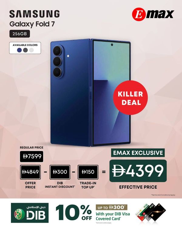 Sale On Samsung Galaxy Fold 7 from Emax until 30th September
