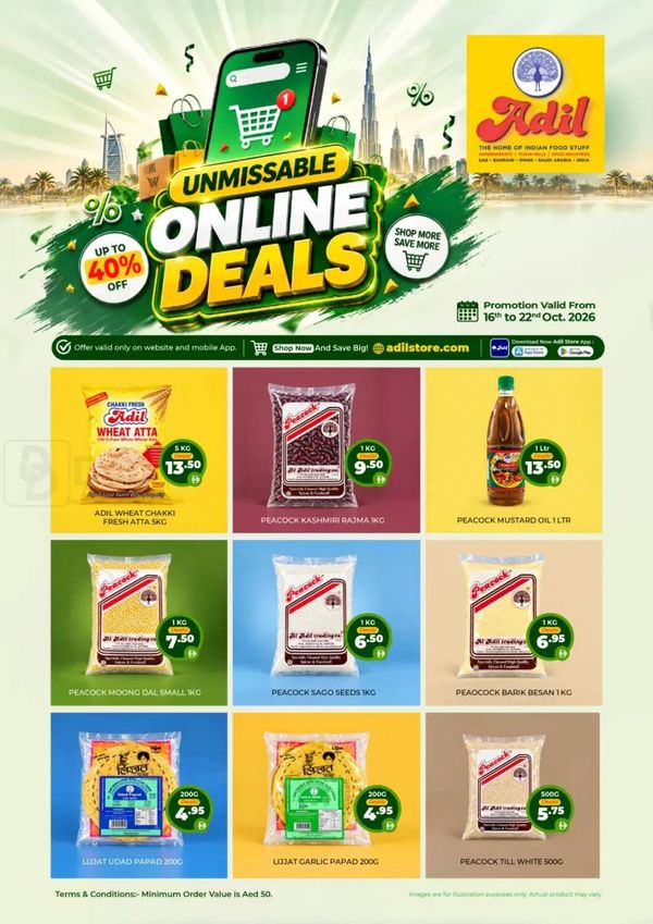 Unmissable Online Deals from Al Adil until 22nd October