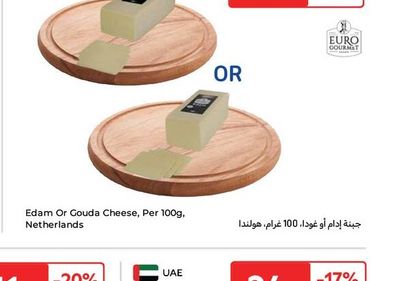 Edam Or Gouda Cheese, Per 100g, Netherlands