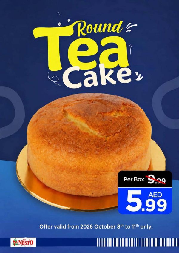 Round Tea Cake from Nesto until 11th October