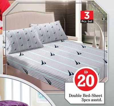 Double Bed-Sheet 3pcs asstd.