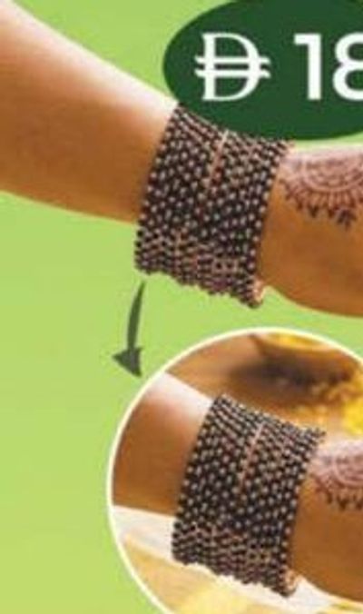 Ladies Black Beaded Bangles Set