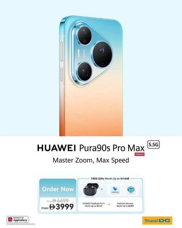 Sale On HUAWEI Pura 90s Pro Max from Sharaf DG until 24th July
