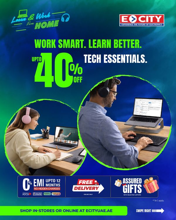 Learn & Work From Home from ECity until 20th April