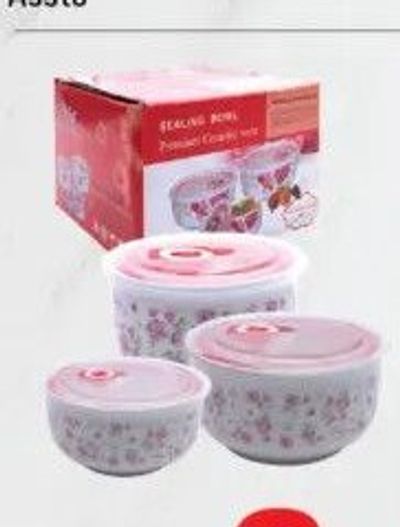 Ceramic Bowl 3pcs Set Asstd