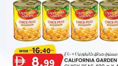 CALIFORNIA GARDEN CHICK PEAS 400 g x 4 PCS