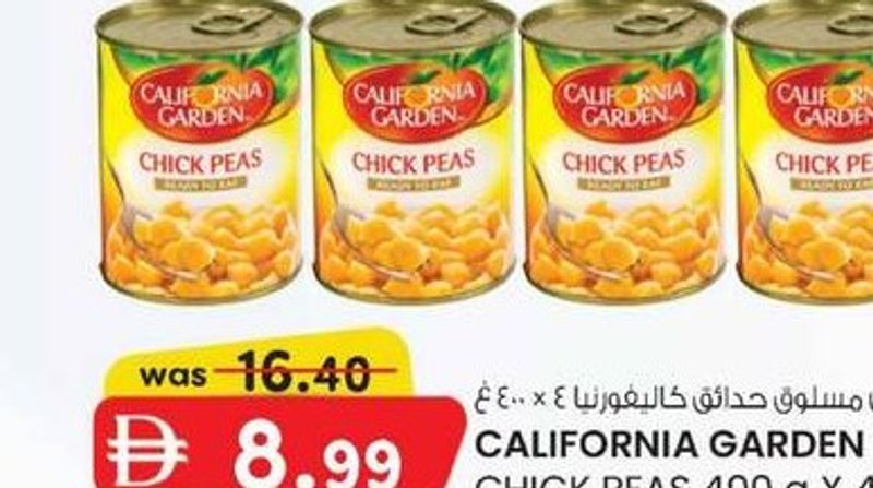 CALIFORNIA GARDEN CHICK PEAS 400 g x 4 PCS