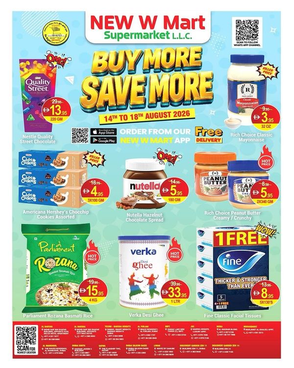 Buy More & Save More from New W Mart until 18th August
