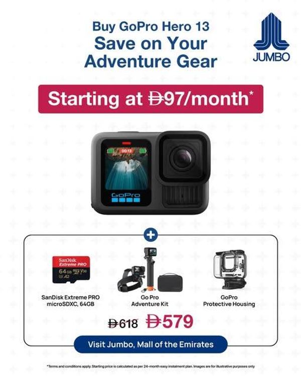 GoPro Hero 13 Sale from Jumbo until 22nd April