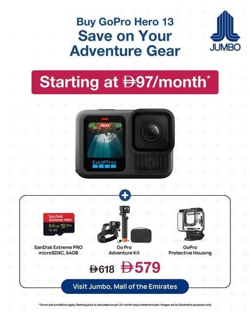 GoPro Hero 13 Sale from Jumbo until 22nd April