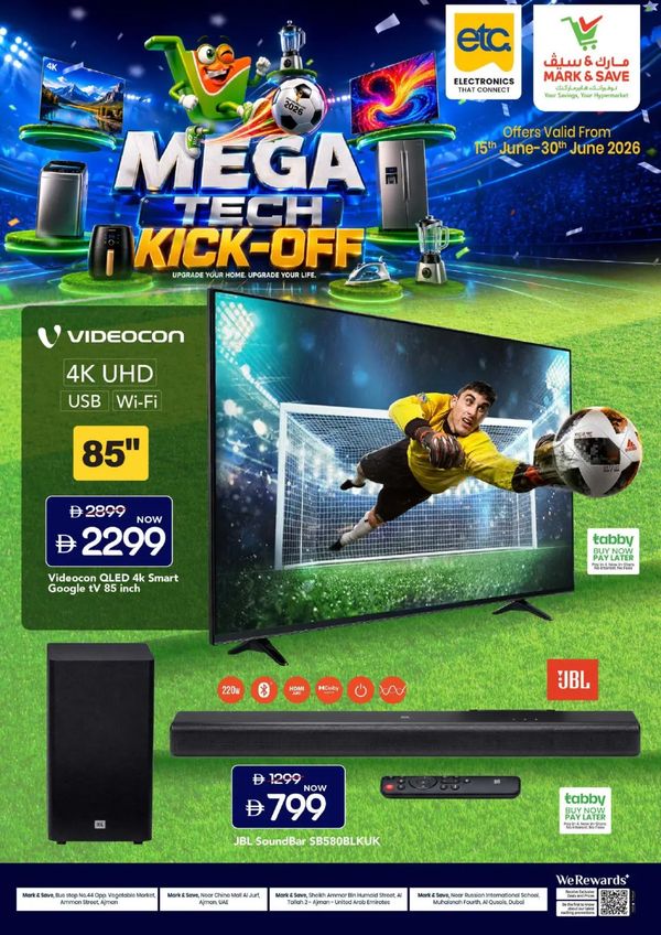 Mega Teck Kick Off from Mark & Save until 30th June