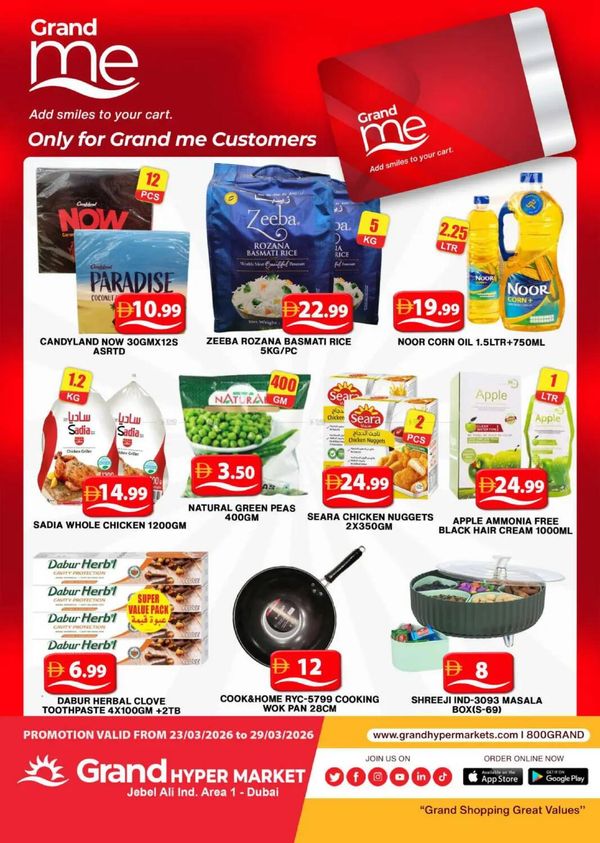 Grand Me Deals - Grand Hypermarket Jebel Ali from Grand Hypermarket until 29th March