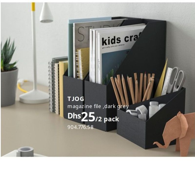 TJOG magazine file, dark grey, 2 pack