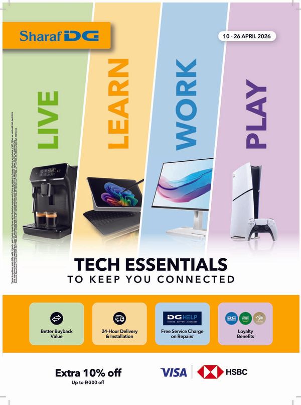 Tech Essentials That Keep You Connected from Sharaf DG until 26th April