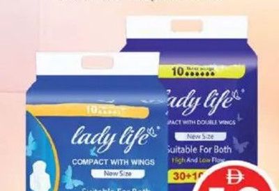 Lady Life Compact Regular Wings/Maxi Wings 40's