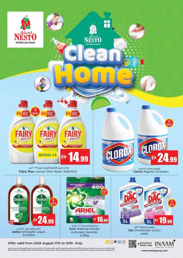 Clean Home from Nesto until 30th August