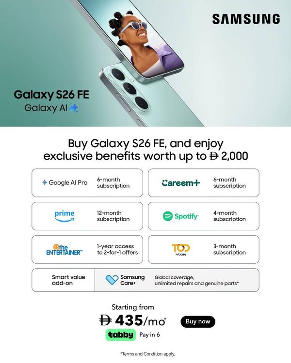 Sale On Galaxy S26 FE from Sharaf DG until 30th September