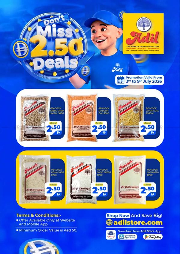 Don't Miss AED 2.50 Deals from Al Adil until 9th July