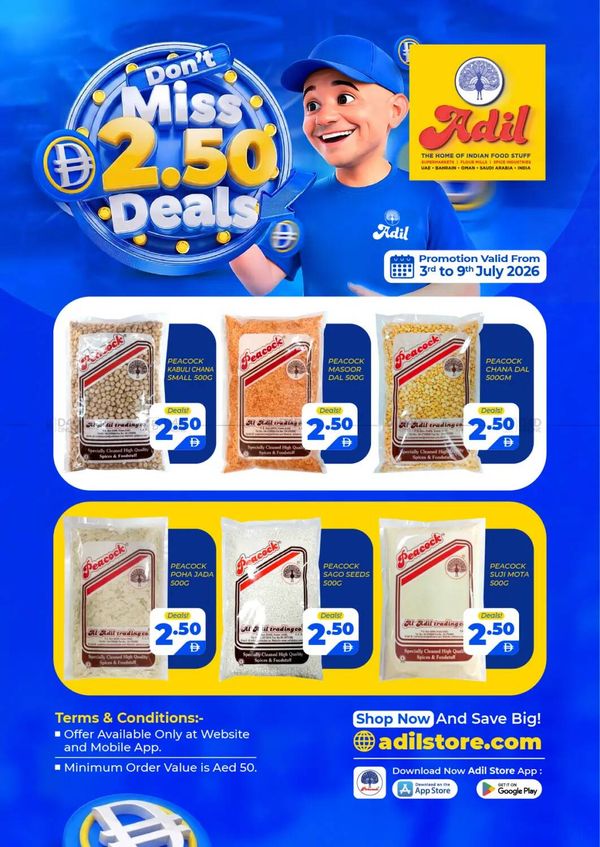 Don't Miss AED 2.50 Deals from Al Adil until 9th July