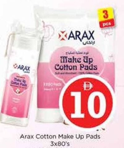 Arax Cotton Make Up Pads 3x80's