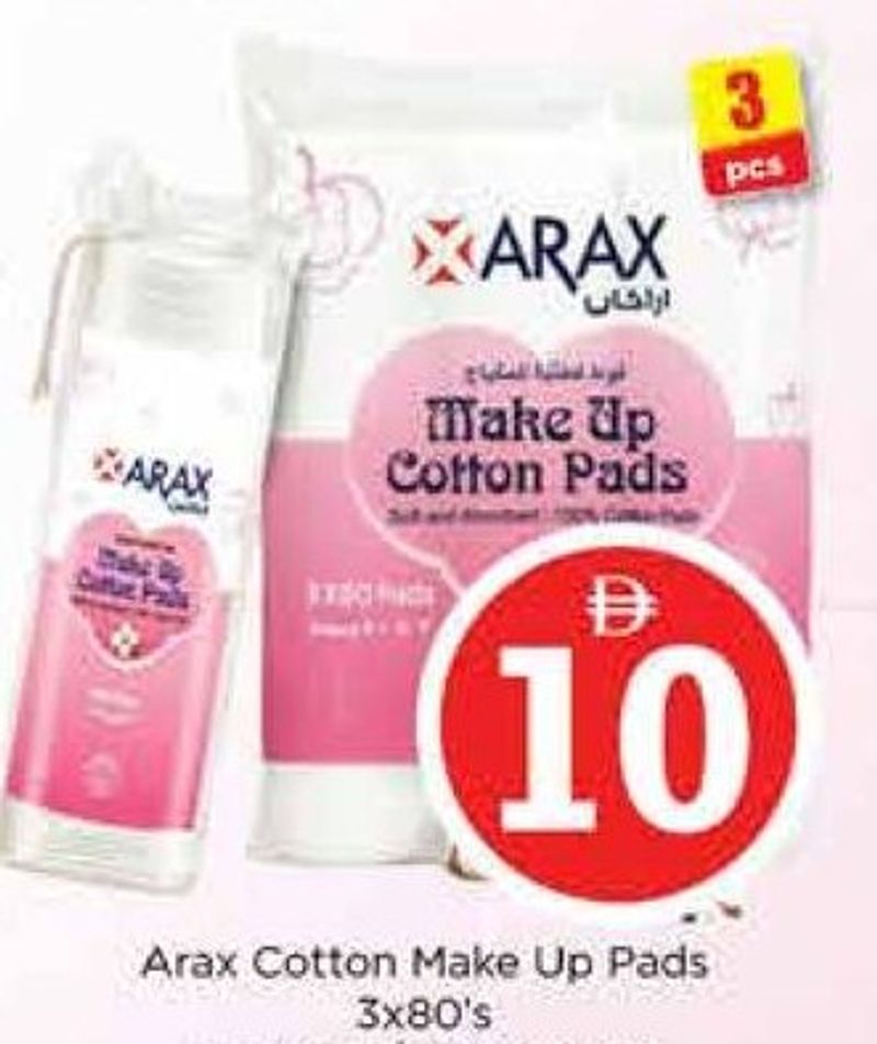 Arax Cotton Make Up Pads 3x80's