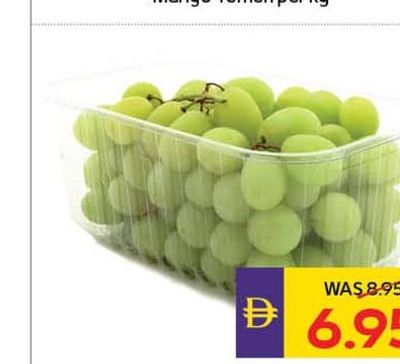 Grape White Seedless 500gm per pack