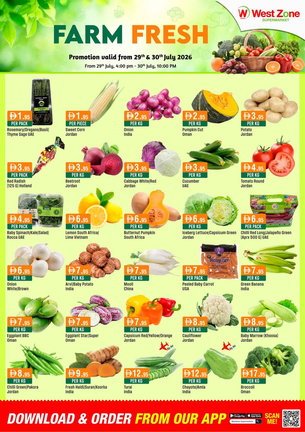 Farm Fresh from West Zone until 30th July