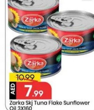 Zarka Skj Tuna Flake Sunflower Oil 3X160