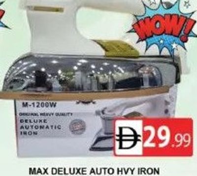 MAX DELUXE AUTO HVY IRON BOX M-1200W