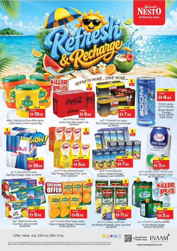 Refresh & Recharge from Nesto until 26th July