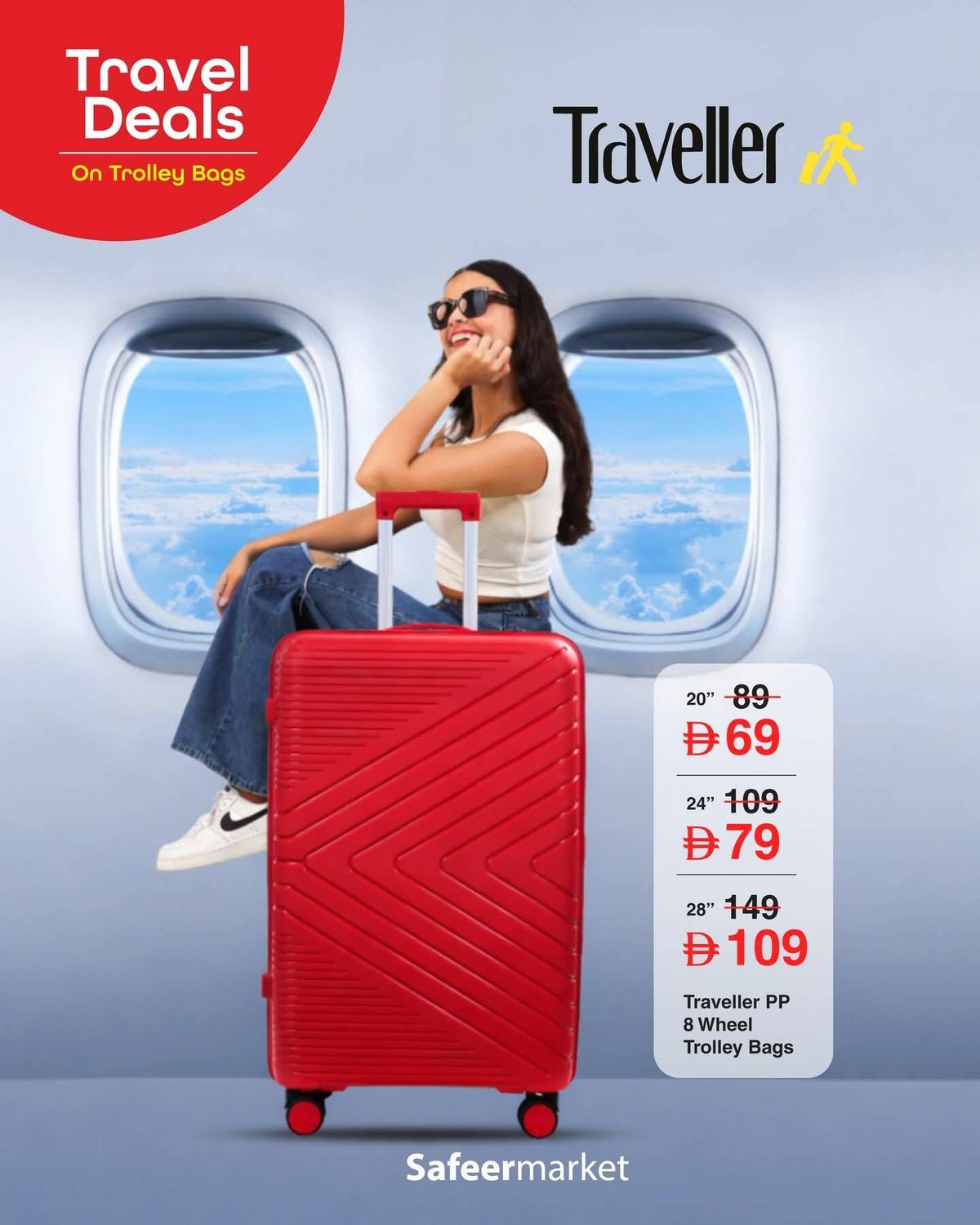 Travel Deal On Trolley Bags from Al Safeer Hypermarket until 10th April