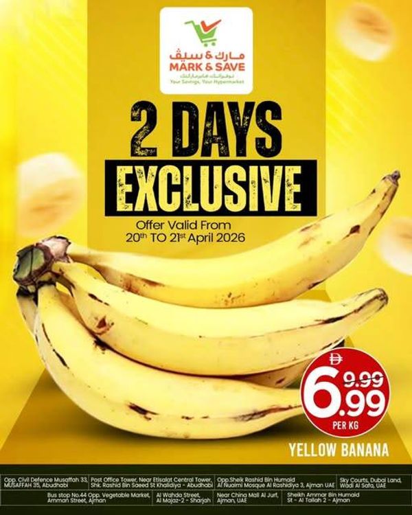 2-Days Exclusive from Mark & Save until 21st April